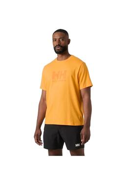 Camiseta Hombre Helly Hansn Logo T-shirt Naranja