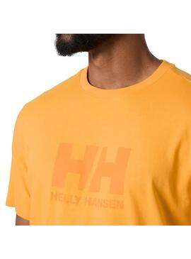 Camiseta Hombre Helly Hansn Logo T-shirt Naranja