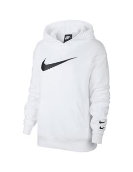 autobús enchufe Encogimiento Sudadera Mujer Nike Hoodie Blanco