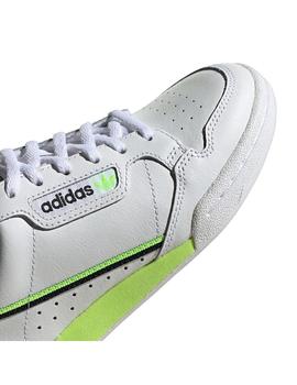 Zapatilla Junior adidas Continental 80 Blanca Fluo