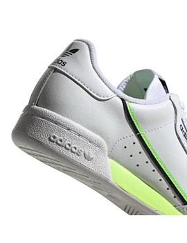 Zapatilla Junior adidas Continental 80 Blanca Fluo