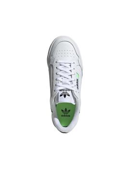 Zapatilla Junior adidas Continental 80 Blanca Fluo