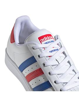 Zapatilla Unisex adidas Superstar J Rojo/Azul
