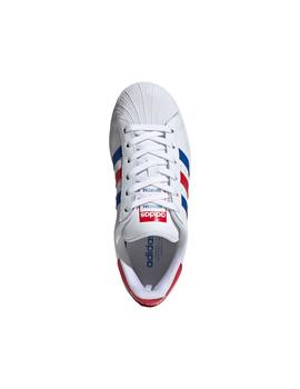 Zapatilla Unisex adidas Superstar J Rojo/Azul