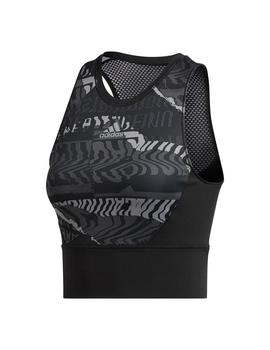 Top Mujer adidas Crop Top Negro