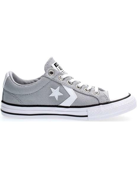 modo rueda Ceniza Zapatilla Junior Converse Star Player Gris