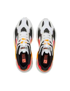 Zapatilla Hombre Puma RS-X3 Puzzle Blanca Naranja