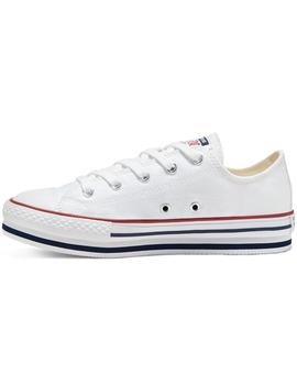 Zapatilla Junior Converse Plataforma Eva Ox Blanca