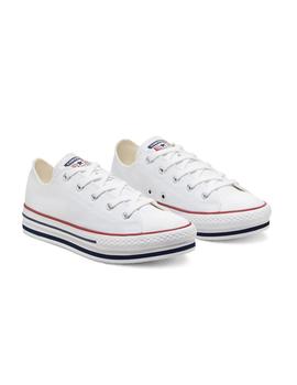 Zapatilla Junior Converse Plataforma Eva Ox Blanca