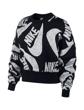 Sudadera Mujer Nike Sportswear Negro/Blanco