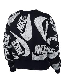 Sudadera Mujer Nike Sportswear Negro/Blanco