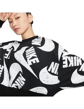 Sudadera Mujer Nike Sportswear Negro/Blanco