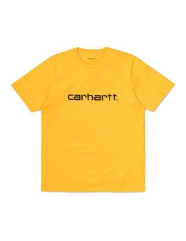 Camiseta Hombre Carhartt WIP Script Mostaza